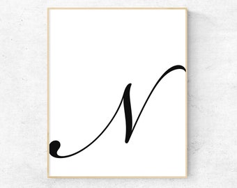 Letter n print Etsy image about Letter N Printable named Letter n print Etsy